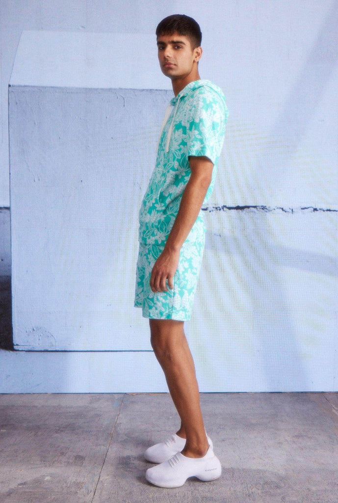 TOWEL HALF SLEEVE HOODIE - dash and dot dash and dot