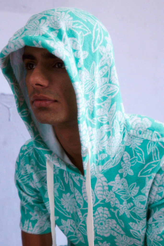 TOWEL HALF SLEEVE HOODIE SET - dash and dot dash and dot