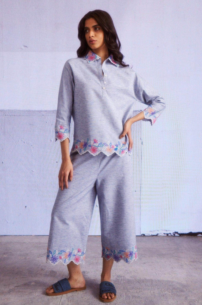 SCALLOPED EMBROIDERED CULLOTES - dash and dot dash and dot