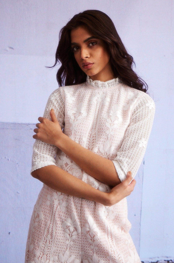 SCALLOPED LACE TOP - dash and dot dash and dot
