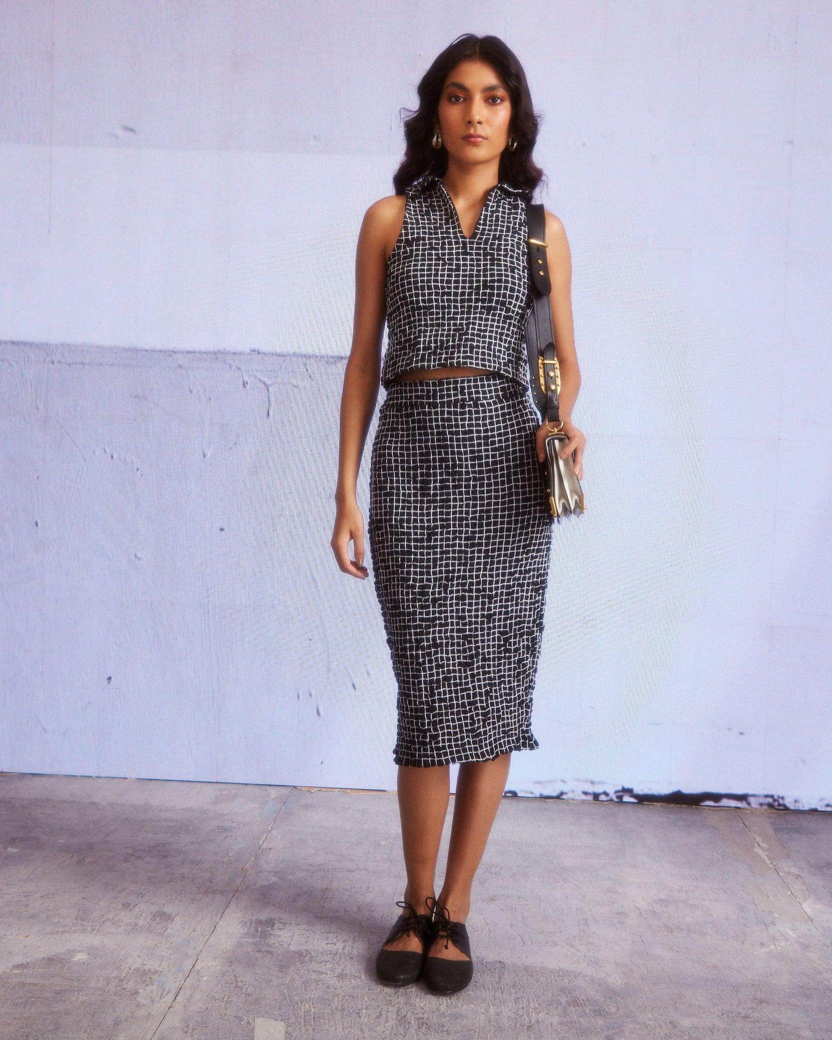 SMOCKED POLO & SKIRT SET - dash and dot