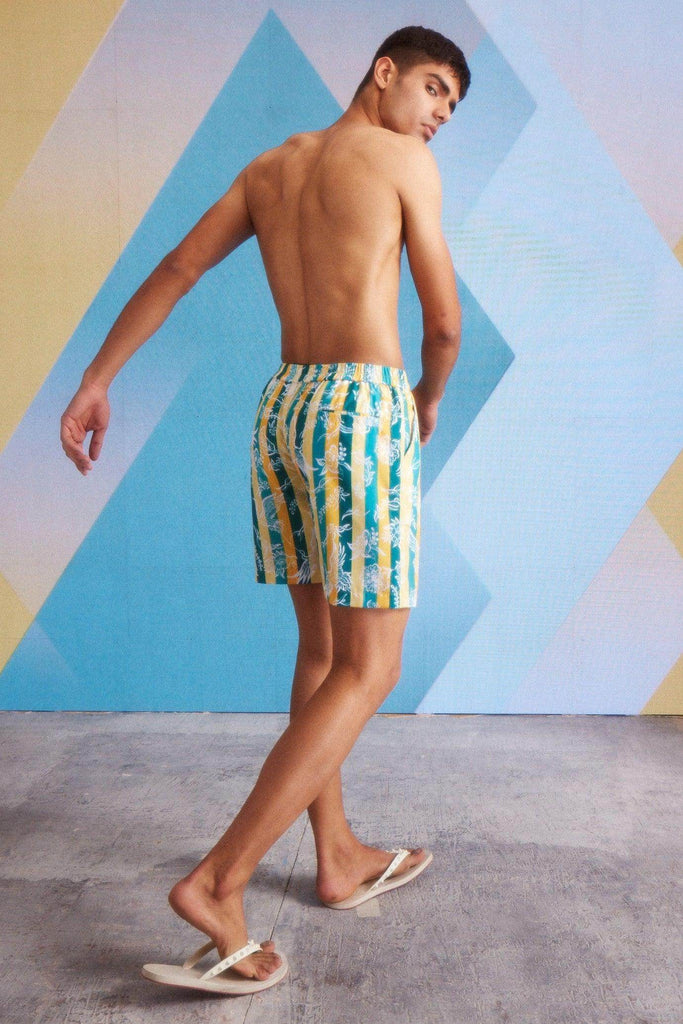 SIGNATURE STRIPE SWIM SHORTS - dash and dot dash and dot