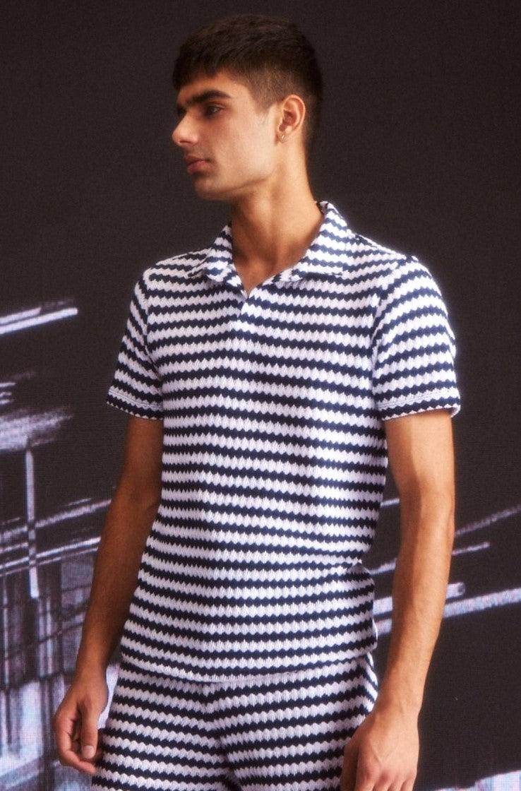 STRIPE KNIT SHORTS SET - dash and dot