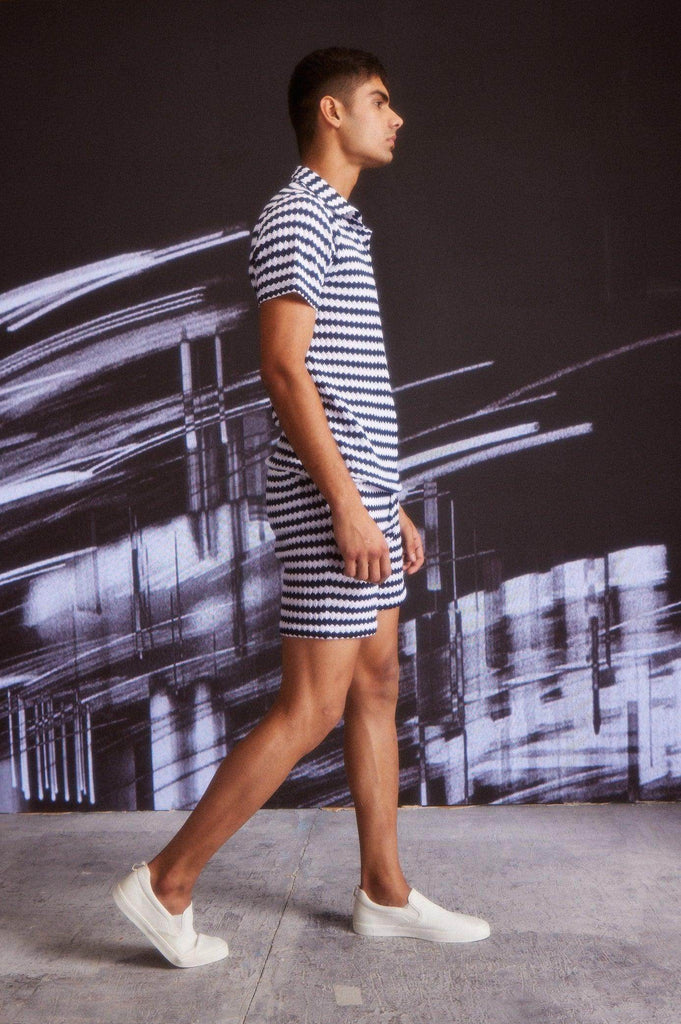 STRIPE KNIT SHORTS SET - dash and dot dash and dot