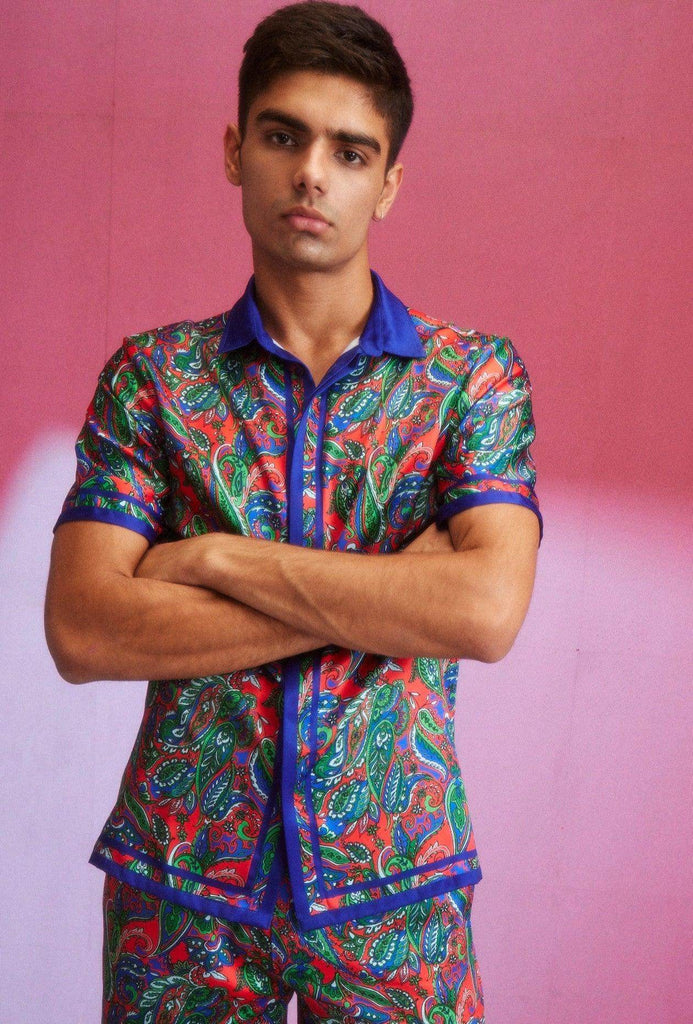 PAISLEY BORDER SHIRT - dash and dot dash and dot