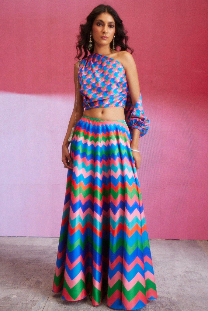 CHEVRON MAXI SKIRT - dash and dot dash and dot