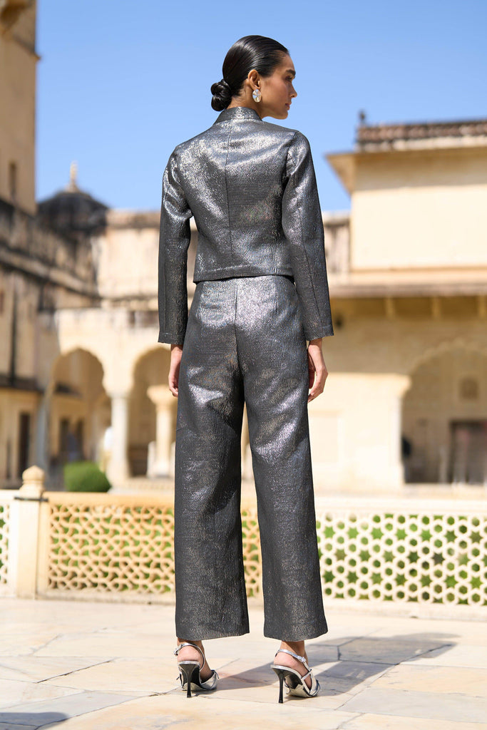 METALLIC STRUCTURED TOP - dash and dot dash and dot