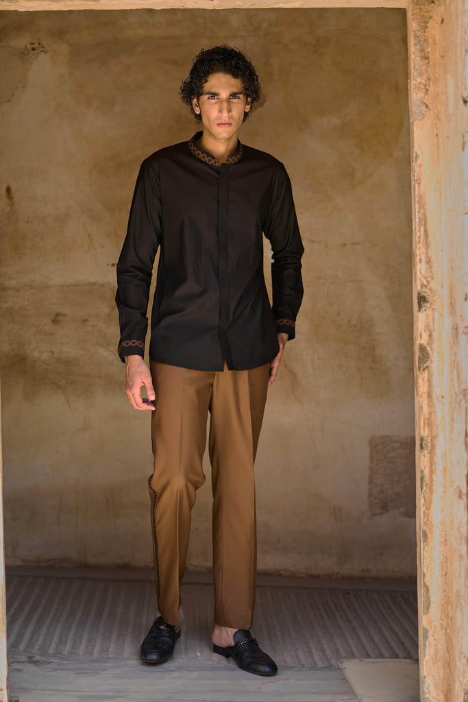 BORDER EMBROIDERED PANT - dash and dot dash and dot