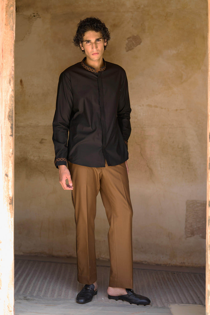 BORDER EMBROIDERED BANDI, SHIRT AND PANT - dash and dot dash and dot