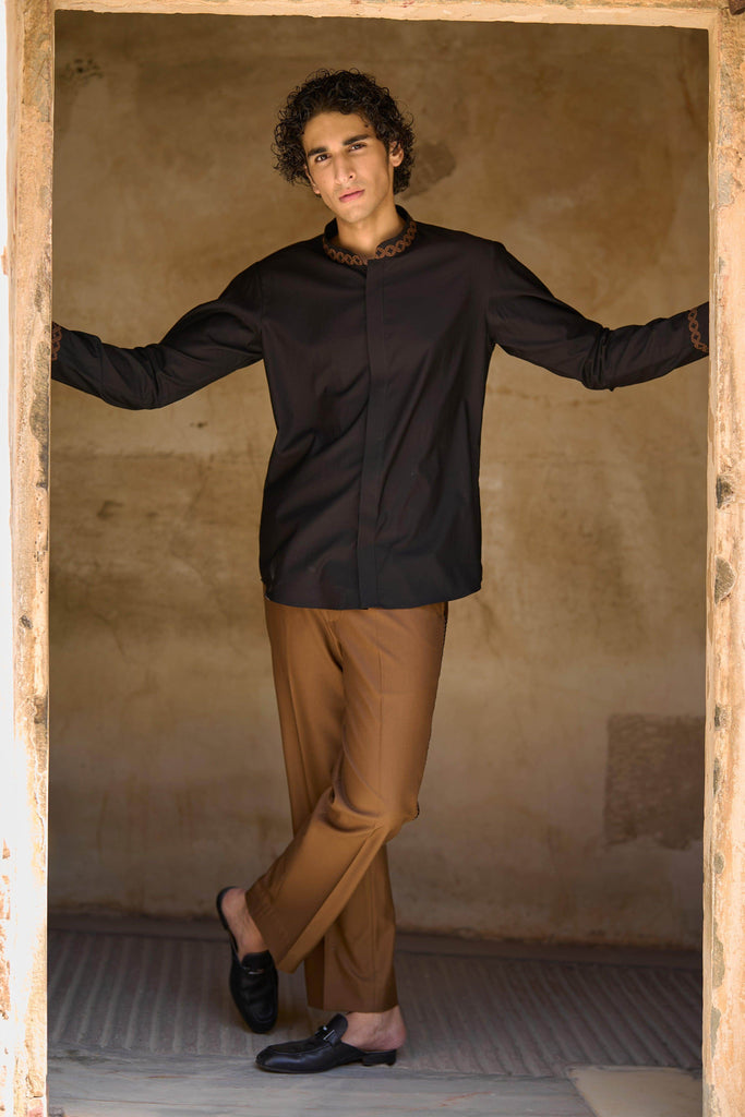 BORDER EMBROIDERED PANT - dash and dot dash and dot