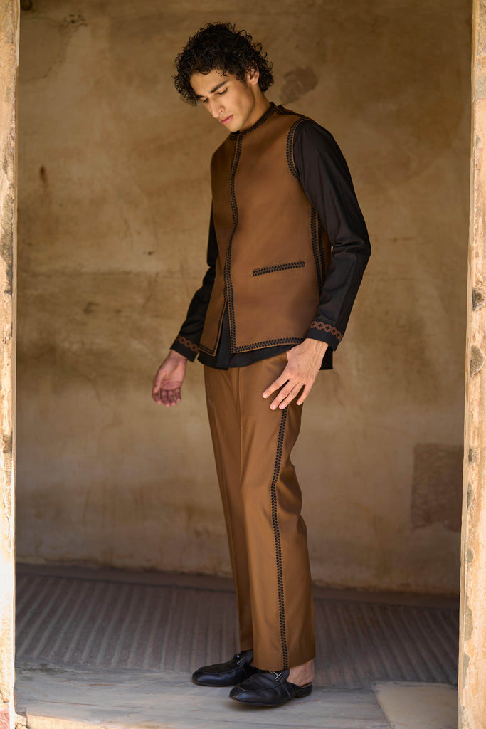 BORDER EMBROIDERED BANDI JACKET - dash and dot dash and dot