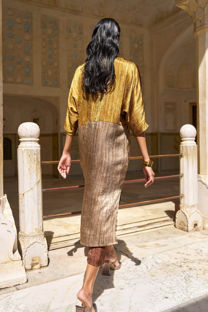 LAMÉ BLOCKED TUNIC TOP - dash and dot dash and dot