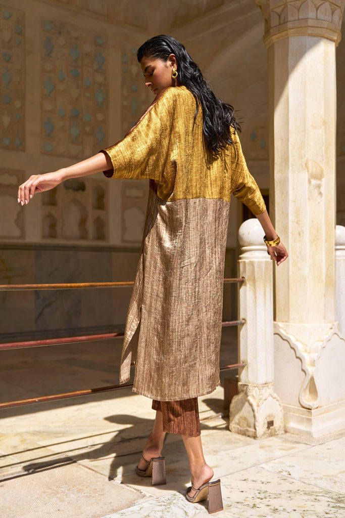 LAMÉ BLOCKED TUNIC TOP - dash and dot dash and dot