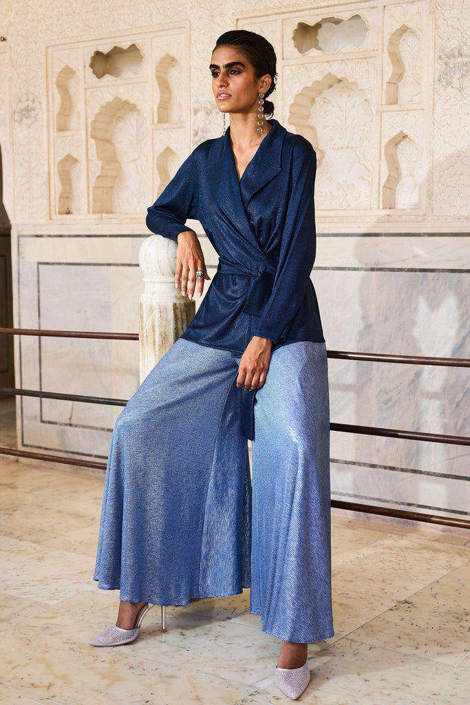 METALLIC FLARED PANT - dash and dot dash and dot