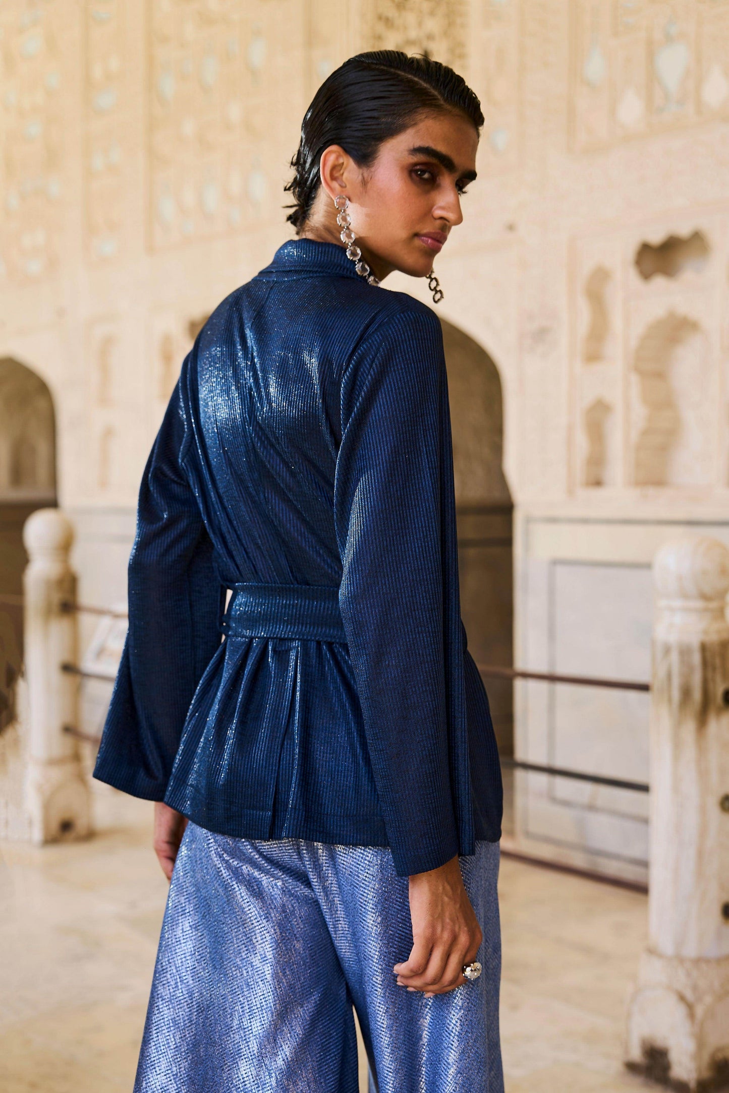 METALLIC WRAP TOP - dash and dot