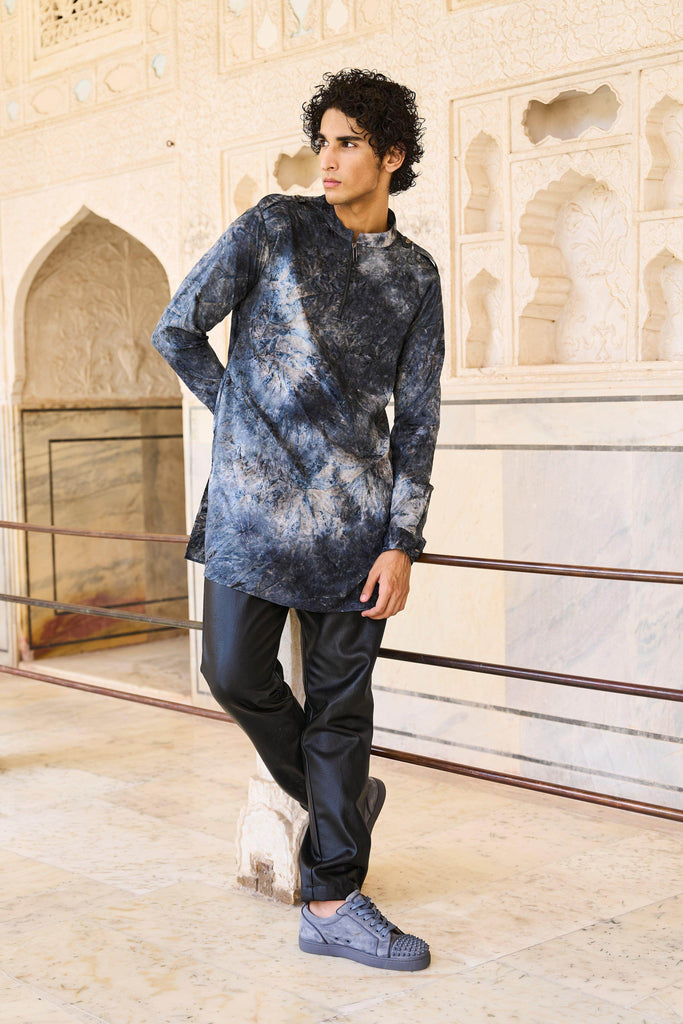 TIE DYE JACQUARD LONG SHIRT - dash and dot dash and dot