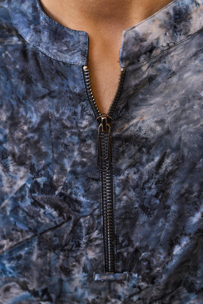 TIE DYE JACQUARD LONG SHIRT - dash and dot