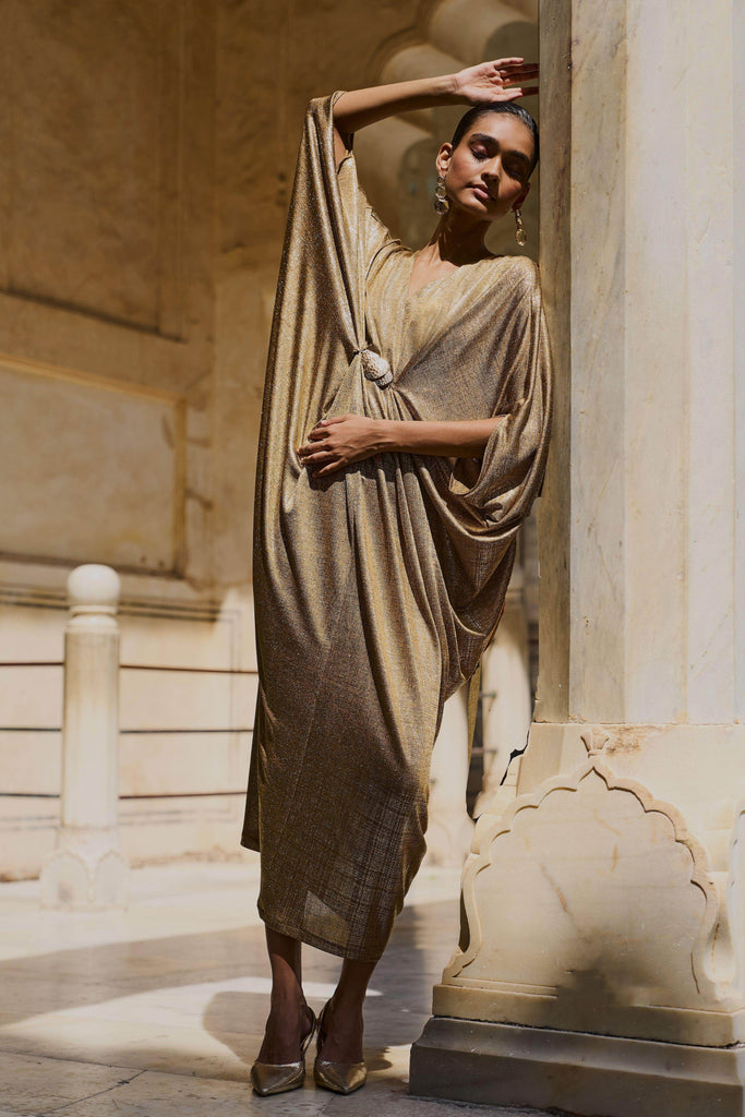 GOLD DRAPED KAFTAN - dash and dot dash and dot
