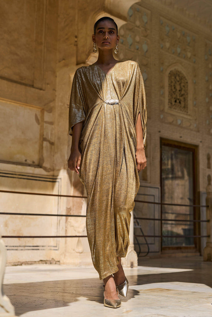 GOLD DRAPED KAFTAN - dash and dot dash and dot
