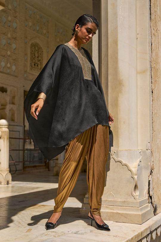 GOTA KAFTAN AND DRAPE PANT SET - dash and dot dash and dot