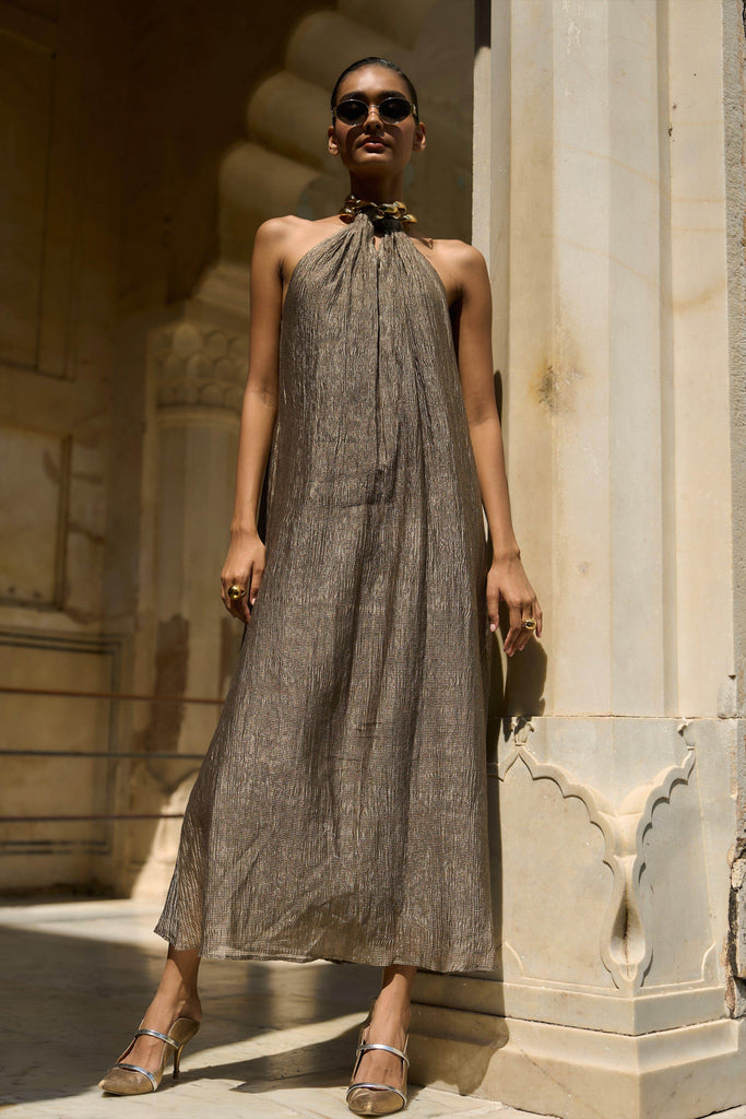 TISSUE HALTER DRESS - dash and dot dash and dot