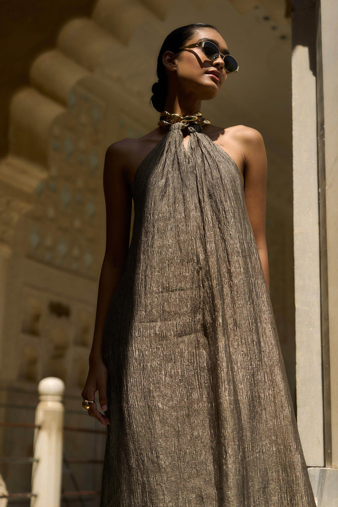 TISSUE HALTER DRESS - dash and dot dash and dot