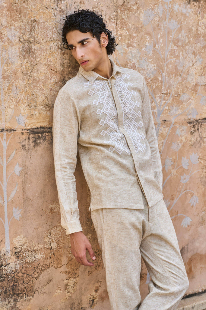 TEXTURED LINEN SET - dash and dot dash and dot