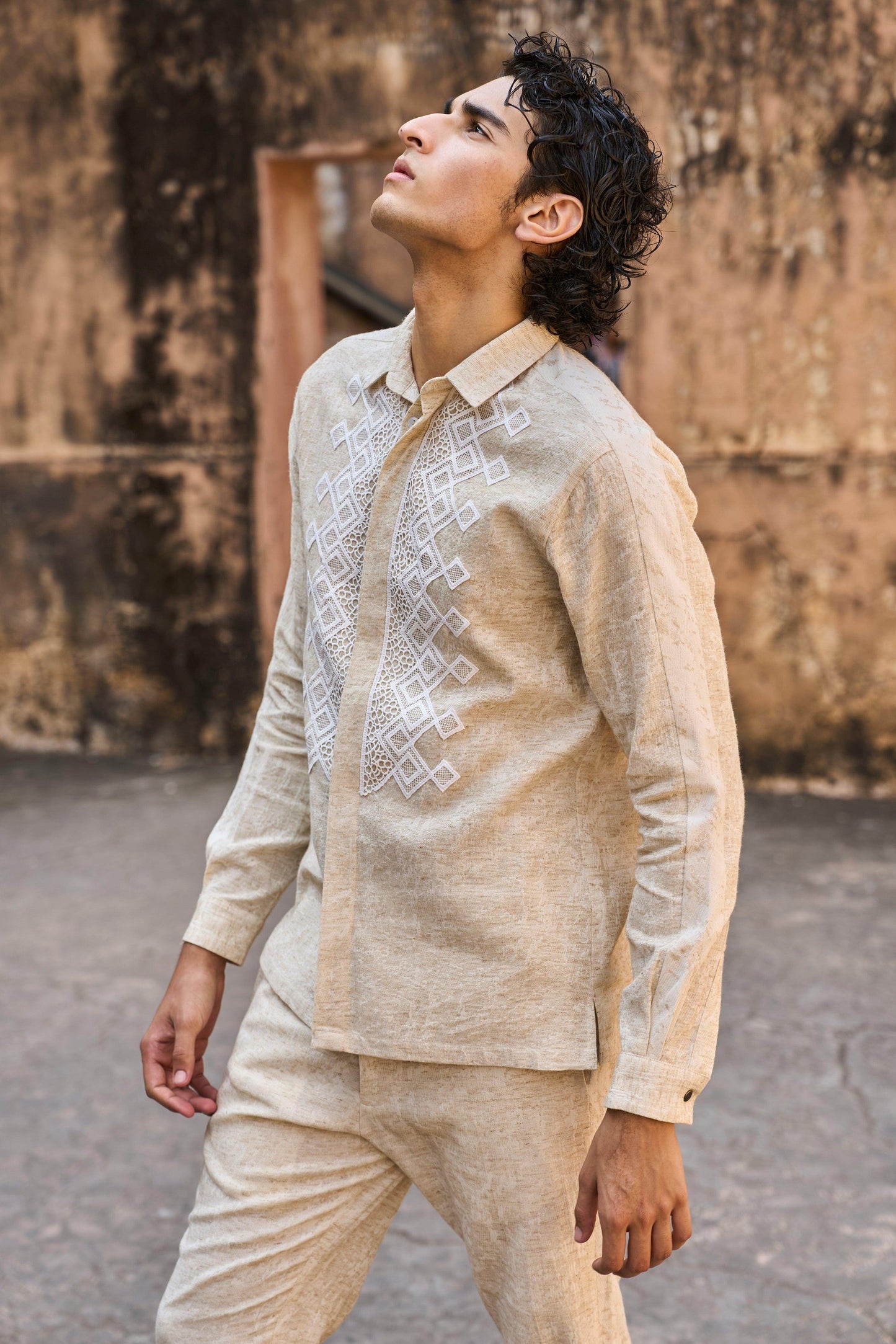 TEXTURED LINEN SET - dash and dot