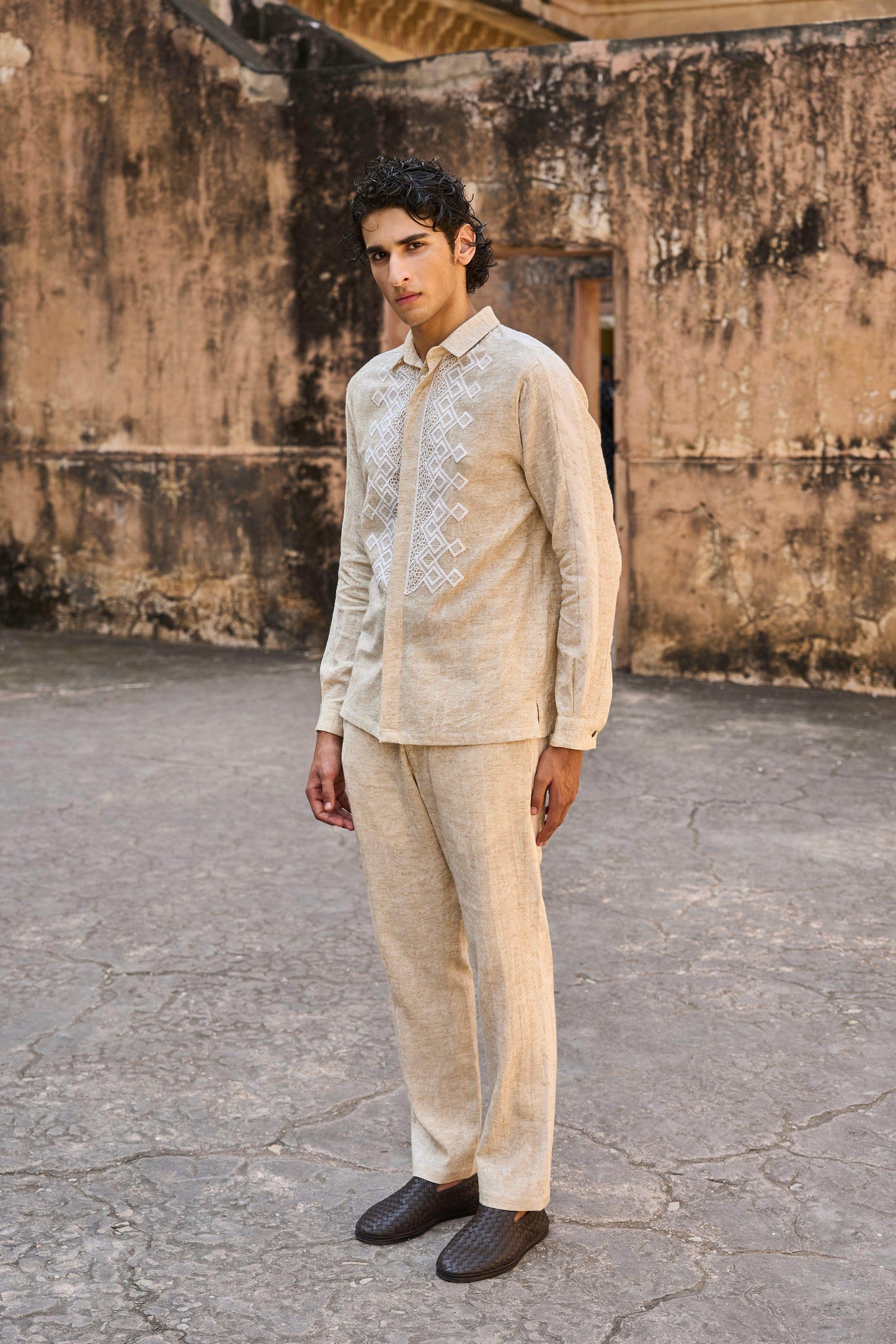 TEXTURED LINEN PANT - dash and dot