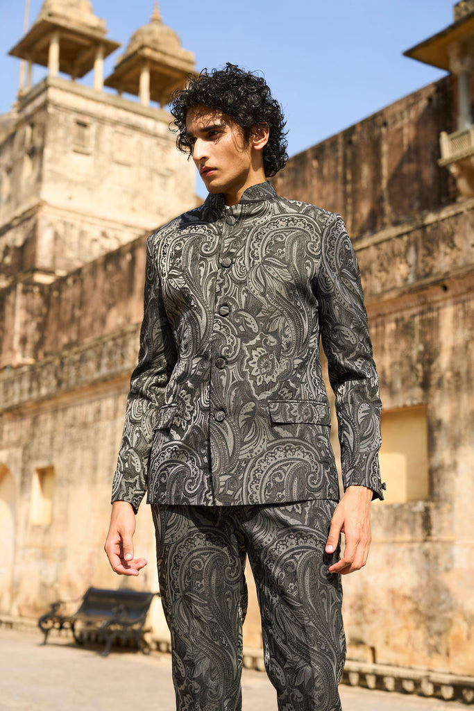 PAISLEY BAND COLLAR JACKET - dash and dot dash and dot