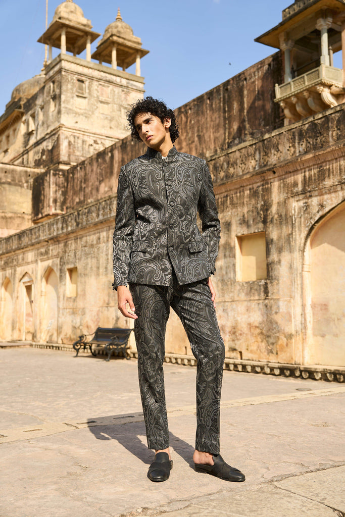 PAISLEY BAND COLLAR JACKET - dash and dot dash and dot