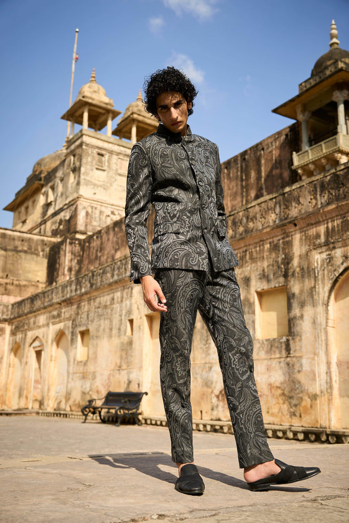 PAISLEY BAND COLLAR JACKET - dash and dot dash and dot