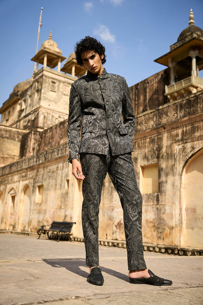 PAISLEY BAND COLLAR JACKET - dash and dot dash and dot