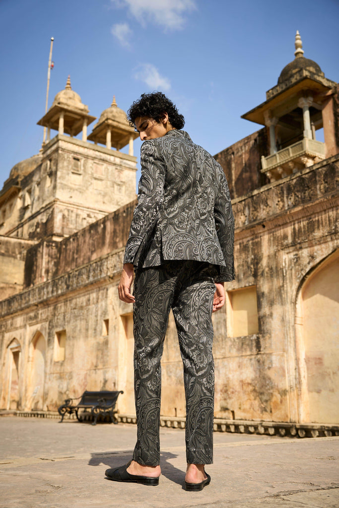 PAISLEY BAND COLLAR JACKET - dash and dot dash and dot