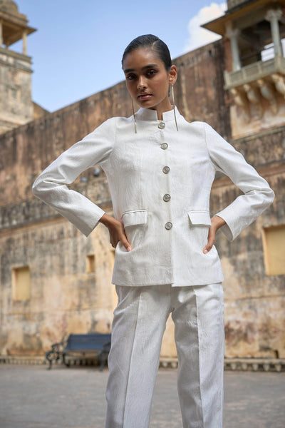 IVORY BANDGALA JACKET - dash and dot