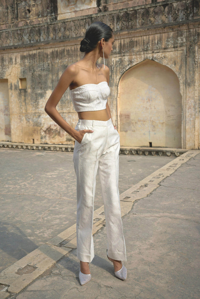 IVORY JACQUARD BRALETTE - dash and dot dash and dot