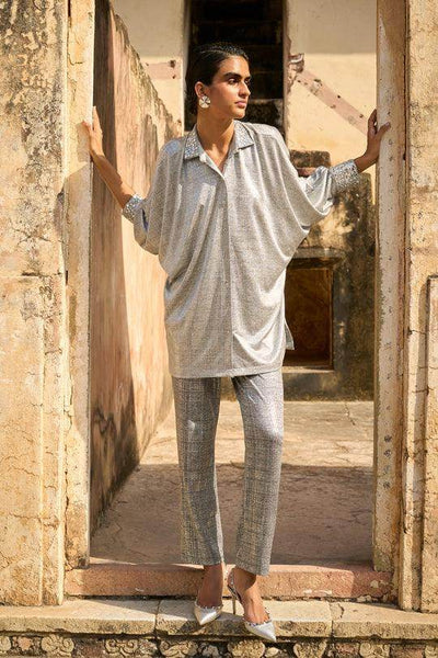 SILVER MIRROR PANT SET - dash and dot