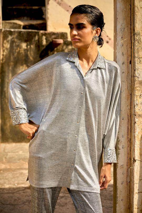 SILVER MIRROR PANT SET - dash and dot dash and dot