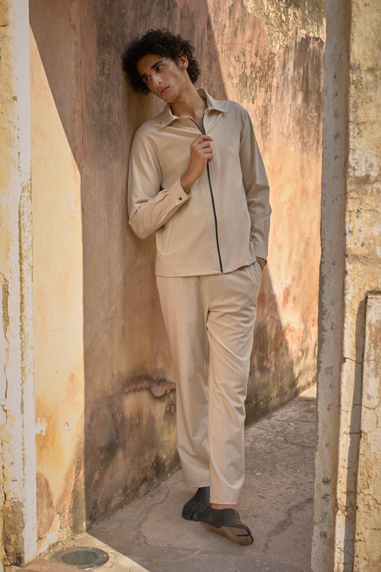 PINSTRIPE SHIRT AND PANT - dash and dot