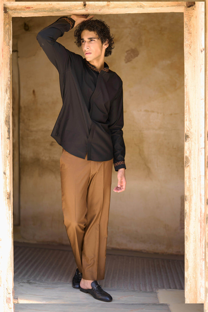 BORDER EMBROIDERED SHIRT - dash and dot dash and dot