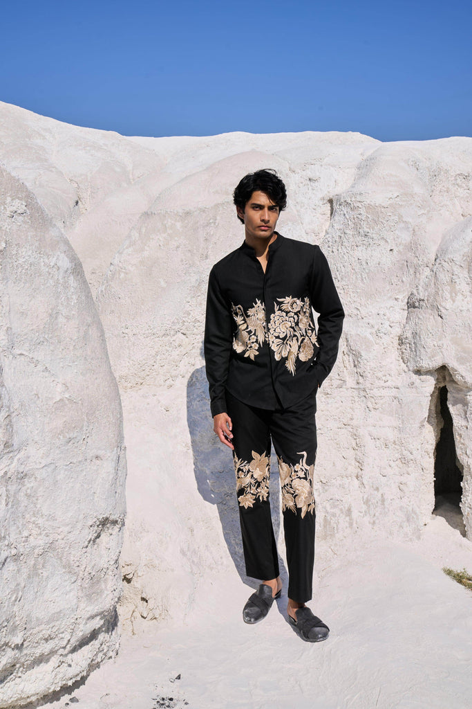 PLACEMENT EMBROIDERED FULL SLEEVE SET - dash and dot dash and dot