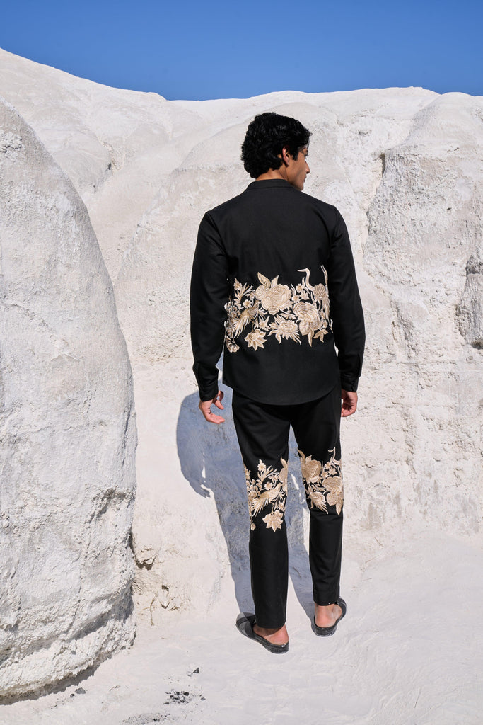 PLACEMENT EMBROIDERED FULL SLEEVE SET - dash and dot dash and dot