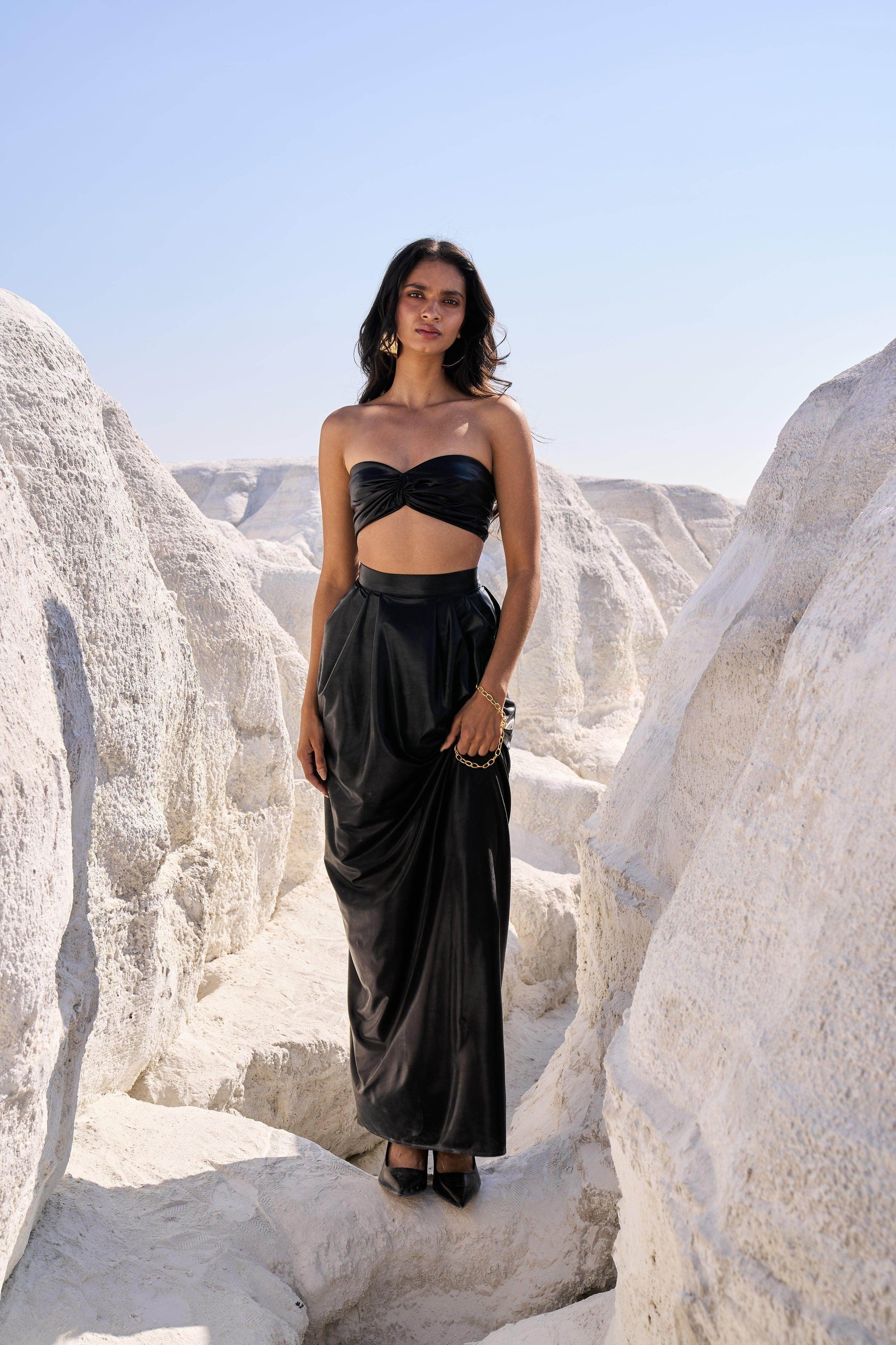 DRAPED BANDEAU TOP - dash and dot