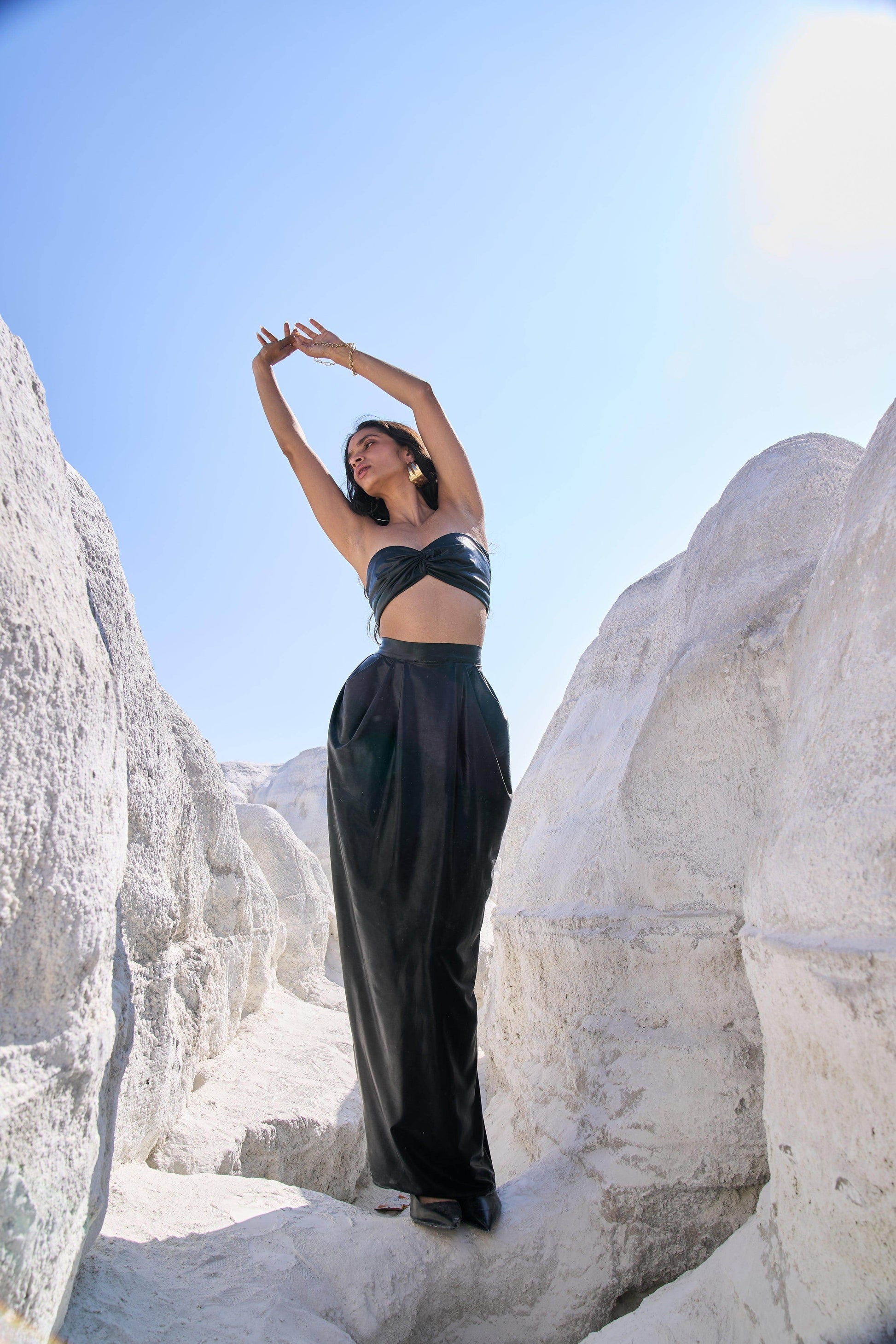 DRAPED BANDEAU TOP - dash and dot