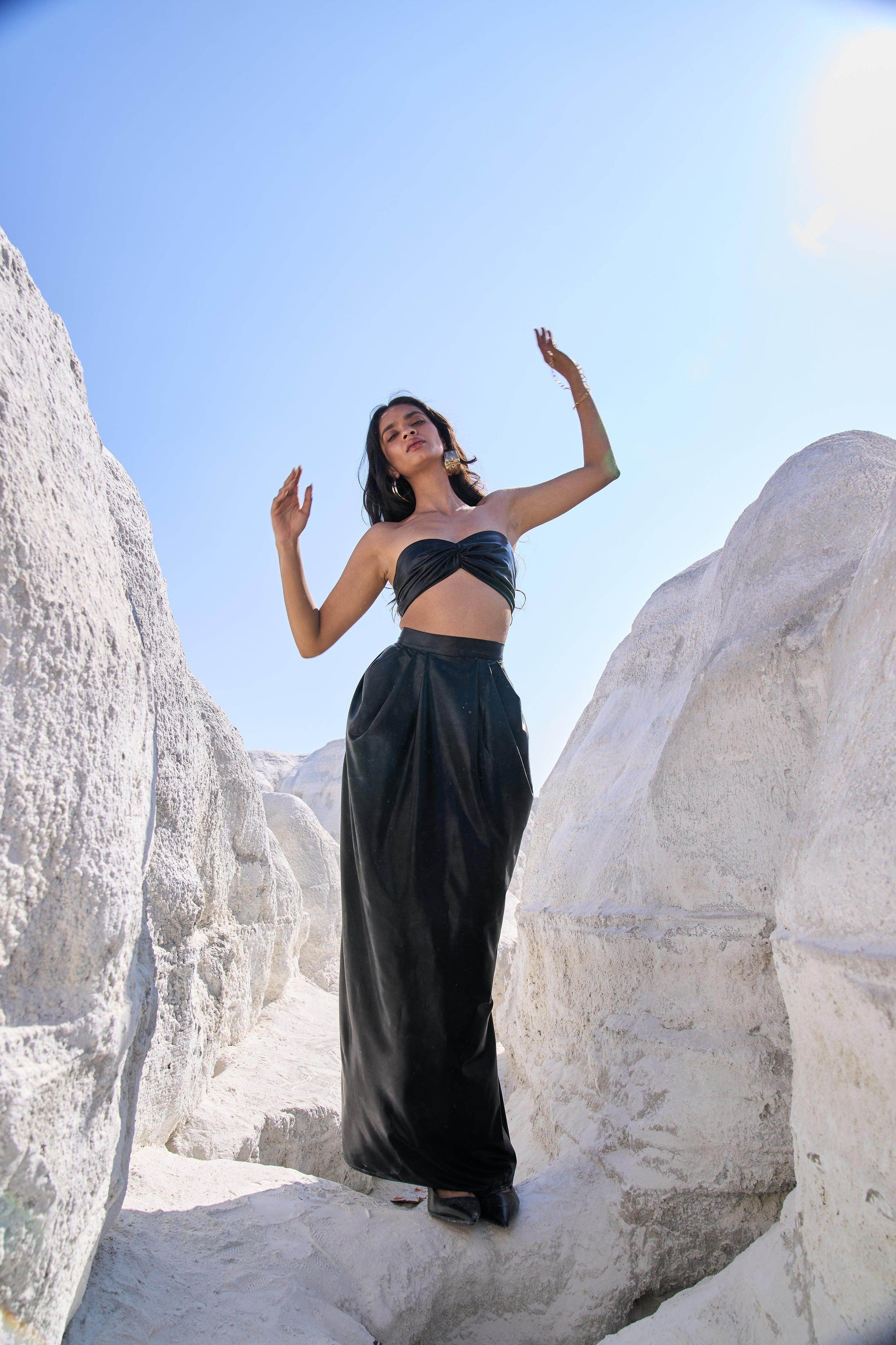 DRAPED BANDEAU TOP - dash and dot