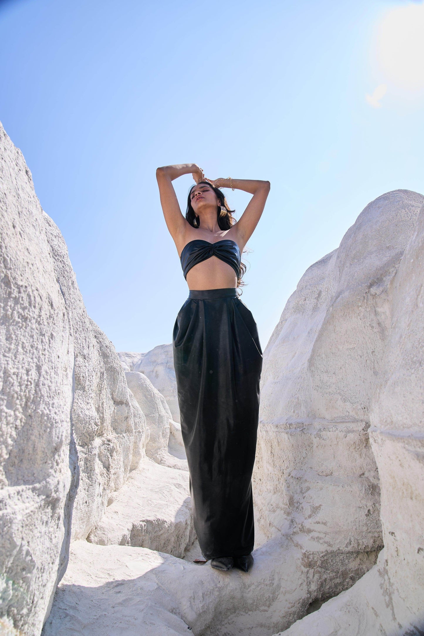 DRAPED BANDEAU TOP - dash and dot