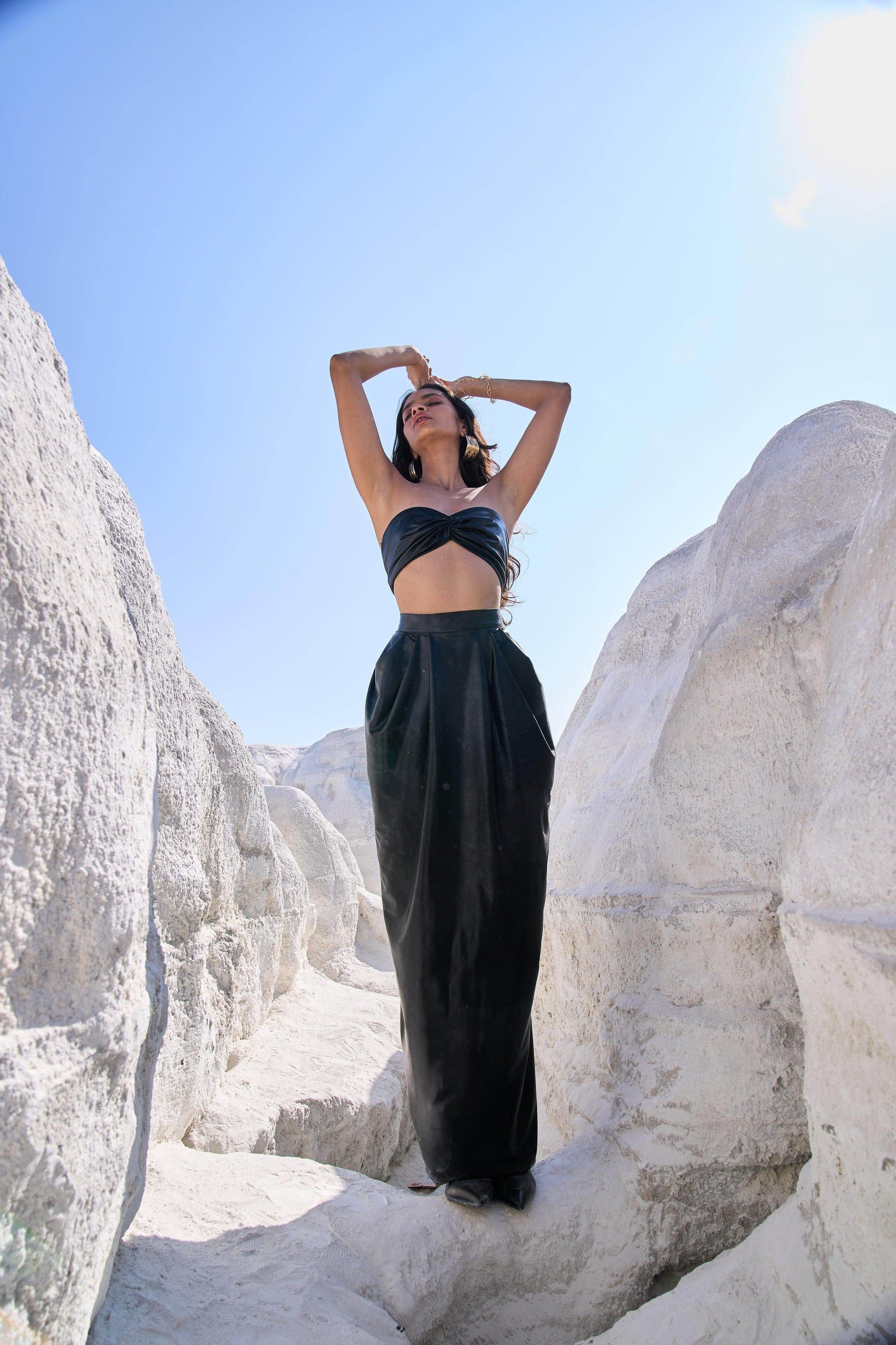 DRAPED BANDEAU TOP - dash and dot