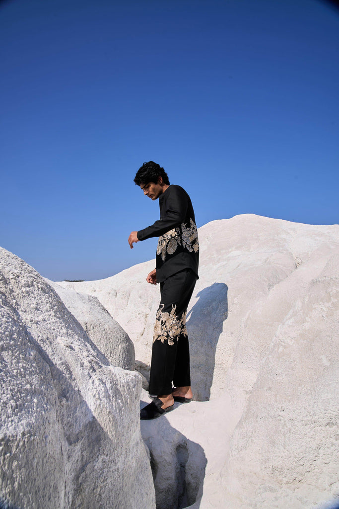 PLACEMENT EMBROIDERED FULL SLEEVE SET - dash and dot dash and dot