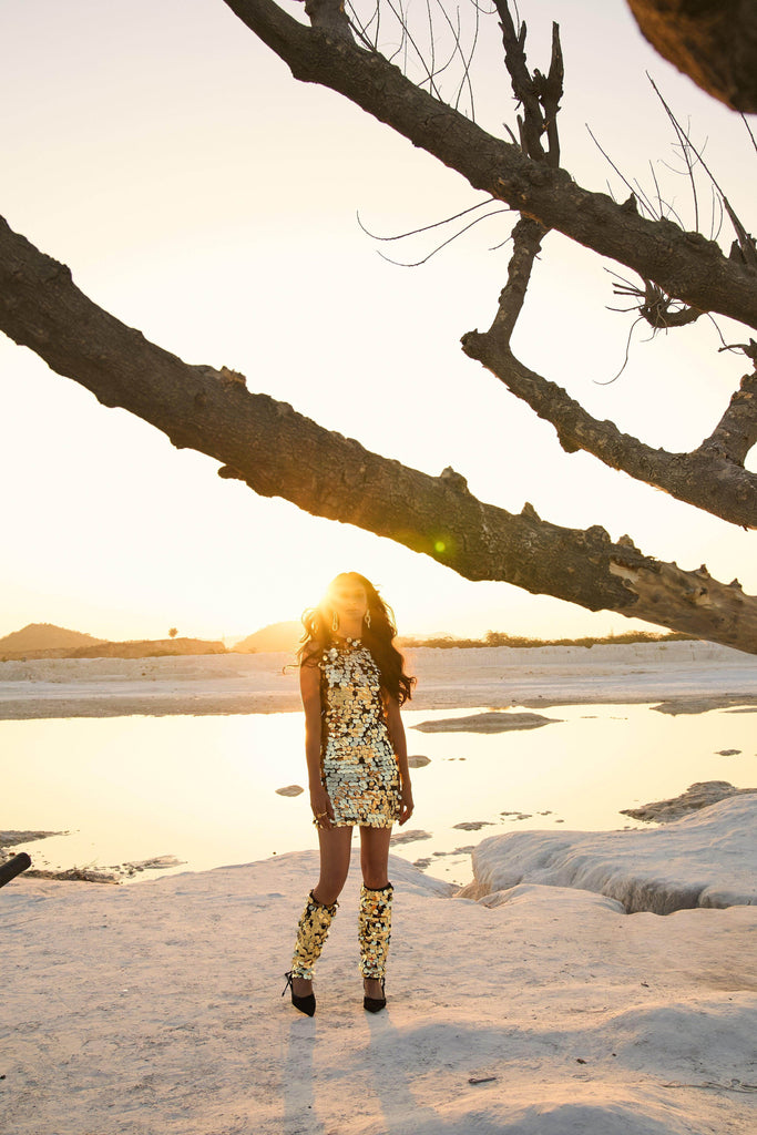 PAILLETTE DRESS & LEGWARMERS SET - dash and dot dash and dot