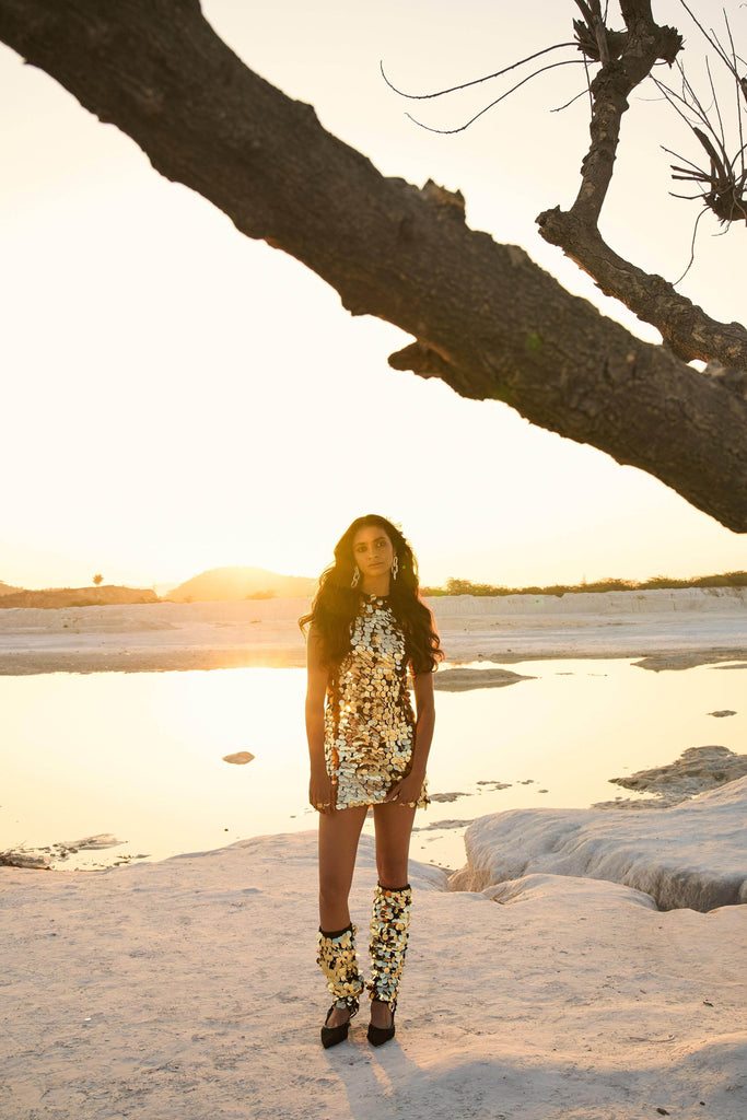 PAILLETTE DRESS & LEGWARMERS SET - dash and dot dash and dot